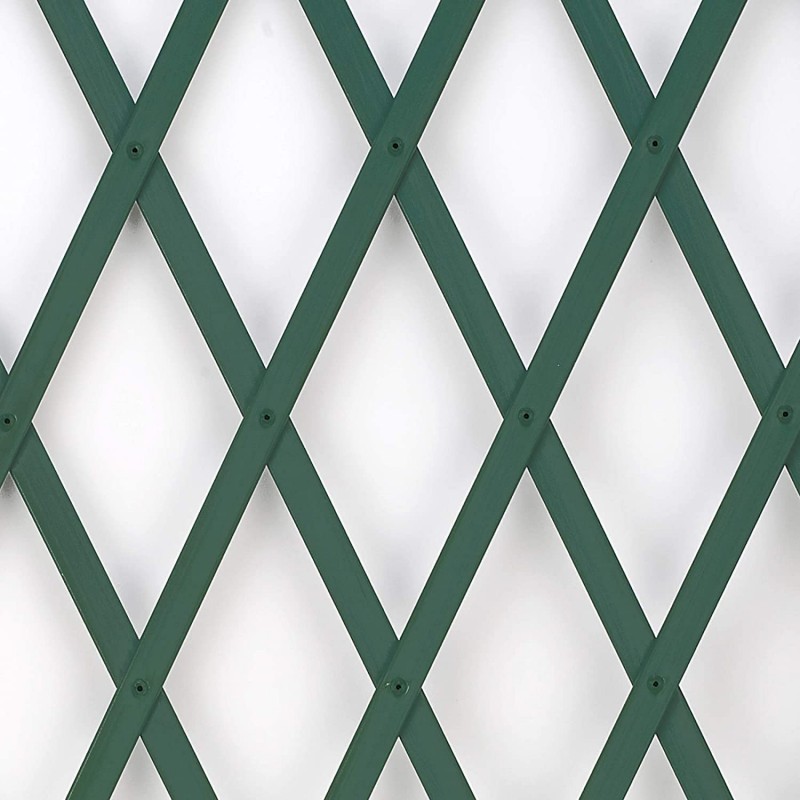 Traliccio per Rampicante Verde 2x1,6 mt - Elemento Decorativo Estensibile  in PVC per Giardini e Balconi