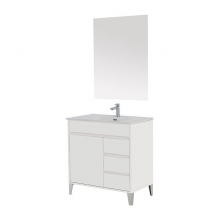 Brand Composizione Bagno 80cm Mondo Laccato Bianco