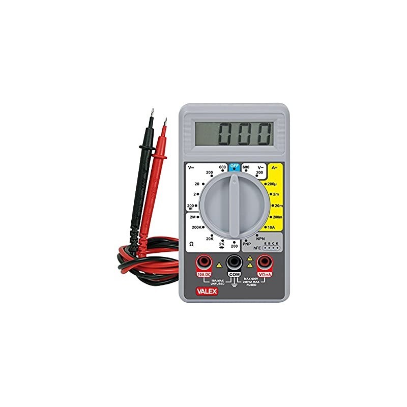 Tester Digitale P3000 - Misura di Tensione, Resistenza, Diodi e Test  Trasistor PNP/NPN (Batterie Incluse)