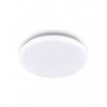 Plafoniera Led "Pogliola" Metallo Bianca Ø 24 cm